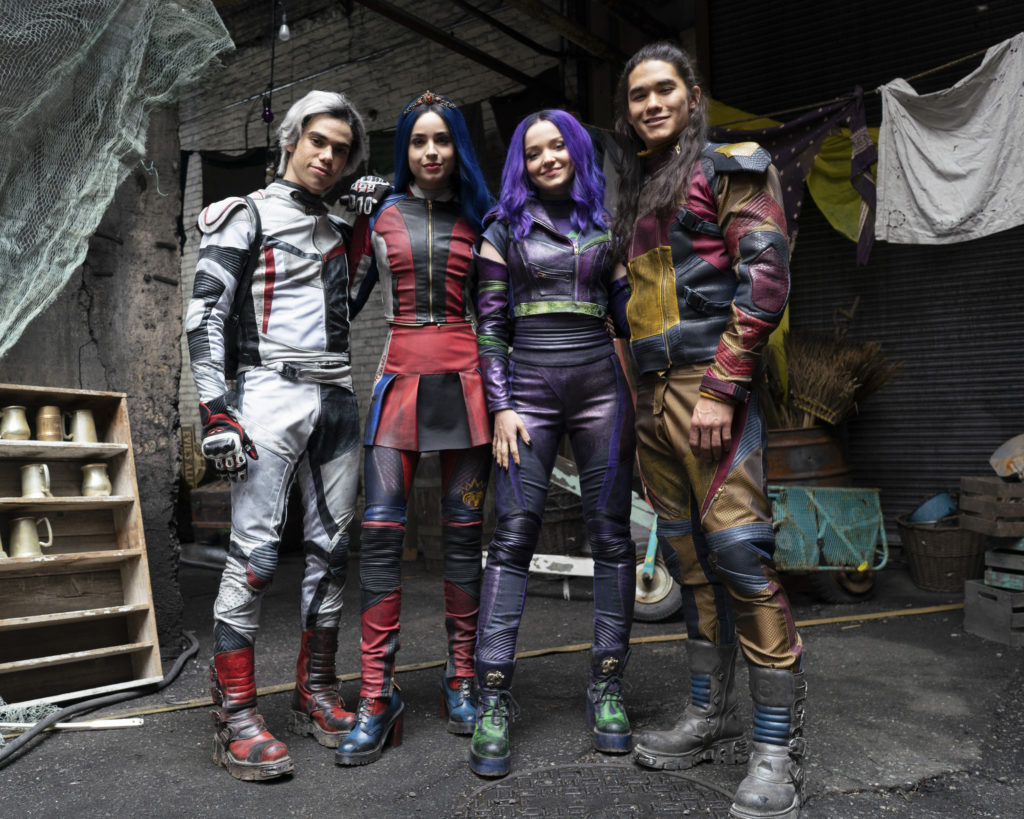 DESCENDANTS 3 (Disney Channel/David Bukach) CAMERON BOYCE, SOFIA CARSON, DOVE CAMERON, BOOBOO STEWART