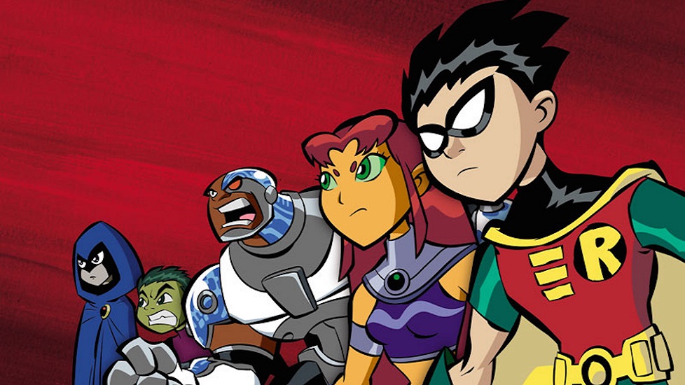 I Teen Titans protagonisti della serie animata. Da sinistra a destra: Raven, Beast Boy, Cyborg, Starfire e Robin. al completo. Si tratta di un caso interessante di animazione americana ispirata dagli anime.